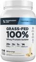 Transparent Labs Grass-Fed Whey Protein Isolate - naturlig flavored, Glutenfri Whey Protein pulver med 28 g protein per servering og 9 Aminosyrer - 30 serveringer, Vanilla Peanut Smør