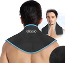 REVIX Hals Ice Wrap Ice Pack for hals og skulder, Terapi for å fremme fleksibilitet og mobilitet, Hot Cold Gel Packs Reusable for post-workout, svart