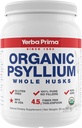 Yerba Prima Økologisk Psyllium Hele Huss Colon Cleanser - 20 oz - Naturlig daglig diett Fiber Supplement 20oz, Colon Cleanser, Regelmessig & Detox Cleansing Support, Glutenfri, Ikke GMO, Vegan