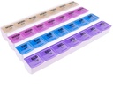 Apex 7-dagers Mediplanner Pill Organizer, Ukelig Pill Organizer, 4 ganger En dag Fargekodet, Lettåpne, Se gjennom Lids, Organisere medisinering eller vitaminer av AM, PM, kveld og sengetid