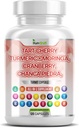 Tart Cherry Extract kapsler 20 000 mg med gurkemeie 8000mg Moringa 4000mg Cranberry 2000mg Chanca Piedra Celery Quercetin ACV Pomegranate L Selenometionine - Uric Levels - 120 Ct