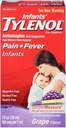 Tylenol Infanters smerte + feber oral suspensjon Grape Flavor - 1 oz, pakke med 3