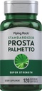 Piping Rock Saw Palmetto for menn og kvinner | 120 Softgels | Kompleks med Pumpkin Seed Oil & Pygeum ekstrakt | Ekstra styrke Prostate Supplement | Ikke-GMO, Glutenfri
