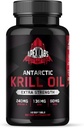 Antarctic Krill Oil 1000 mg med Omega-3s EPA, DHA, Astaxanthin og Fosfolipider 60 Softgels