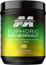 Pre Workout pulver MuscleTech EuphoriQ PreWorkout Smart Pre Workout pulver for menn og kvinner Koffein Metabolitt Drives med Paraxanthine Yuzu Lemonade (20 Serveringer)