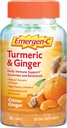 Emergen-C Citrus-Ginger Gummies, Turmeric og Ginger, Immun støtte Naturlig Flavors Med høy potens Vitamin C, Tilbake til skolen Essentials - 36 Count