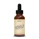 Lugols løsning 2% 1oz glass dropper flaske. Inneholder kaliumjodid og jodid, 30 ml