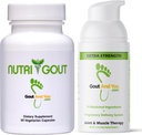 NutriGout Uric Acid Supplement og ekstra styrke felles Discomfort Relief Temakrem