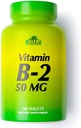 ALFA VITAMINS Vitamin B2 (Riboflavin) 50mg Supplement, støtter energiproduksjon, hud, øyne og kognitiv helse, ikke GMO, Glutenfri, kosttilskudd for daglig helse og velvære 100 tabletter