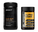 ONNIT Premium Alpha Brain Bundle - Nootropic Brain Supplement (90 Ct) + Black Label Citicoline Mental Speed, oppmerksomhet og kognitiv støtte Supplement (80 Ct) - fremmer fokus, konsentrasjon og minne