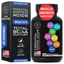 Essentielle Aminosyrer Supplement for kvinner og menn - Vegan BCAA Aminosyre Kompleks for muskelvekst med alle 9 BCAA Essential Aminos - Avansert trening Power & Recovery Formula - 120 EAA BCAA piller