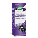 Naturens måte Sambucus Elderberry Tradisjonell Immun Syrup, høyt konsentrert Black Elderberry Extract, Tradisjonell immunstøtte*, Delicious Berry Flavored, 8 Fl Oz (Packing May Vary)