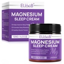 Magnesiumkrem for søvn - beriket med almondolje, lavendel og vitamin E for dyp avslapning - Naturlig magnesiumlotion for hudens fornøyelse og rask absorpsjon - Lavender