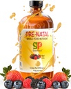 Økologisk flytende prenatal vitaminer for kvinner - Prenatal jern og folat, Pre Natal Multivitamin for kvinner, Kvinners Prenatal Multivitamin, Vegansk Prenatal Halal Kosher Vennlig Prenatal Vitamin, 32 Servering