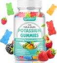mykbear Kalium Citrat Gummier, høy potens Kalium Citrat 1000mg støtter bensekk og muskel helse Kalium Gummier for voksne og barn blandet frukt Flavor 60 greve