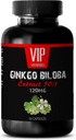 Vitaminer for hjernen og minnet - Ginkgo BILOBA 120MG - Ekstrakt 50:1, Gingko biloba kompleks, Ginkgo biloba kosttilskudd, hjerneminne kosttilskudd, minnetilskudd for hjernen, minnepiller, 1Bottle