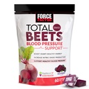 Force Factor Total betes blodtrykksstøtte kosttilskudd med beet pulver, stor tasting betes Chewables for hjerte-sunn energi, og økt nitric oksid, 60 Chews
