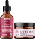Myo-Inositol Powder Complex & Herbal Hormone Balance Tinktur | Hormon Balancing Bundle med Myo-Inositol & D-Chiro (30 Serveringer) og PMS Menopause & Menstruell støtte væske (60 Serveringer)