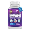 Genex Formler Resveratrol 1500 mg Supplement for sunn aldring – NSF sertifisert for sikkerhet, kvalitet og etikett nøyaktighet – Potent antioksidant og sunn aldring formel - Glutenfri 90-tall