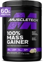 MuscleTech høy protein masse gevinst for menn og kvinner - Protein pulver rister for vekt gevinst, muskelbygging og gjenoppretting med kreatin Monohydrat - Vanilla Milkshake, 5,15 pund
