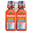 Vicks DayQuil Alvorlig kald og influensa flytende medisin, Daglig lindring for hodepine, feber, Sore Throat, mindre smerter og smerter, brystkongesitet, Stuffy Nese, Nasal kongessjon, Sinus Pressure, & Cough, 2x12oz