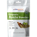 Vitamatic Certified USDA Organic Amla Berry pulver – 1 lb (16 oz) Amalaki | Rik på naturlige vitamin C & antioksidanter | Støtter immunhelse | Glutenfri, ikke-GMO, Kosher
