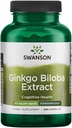 Swanson Ginkgo Biloba ekstraher 24% 60 Milligram 240 kapsler