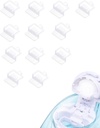 12 PCS Silikon Pods Påfyllinger Tilbehør til Navage Nasal Care, Lagre salt for enkel drift (hvite)