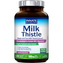 Indinate Vitality Organic Milk Thistle Supplement, 300 mg Ekstrakt, 80% Silymarin Flavonoids, Lever Helse, Detox & Cleansing, laget i USA, Ikke-GMO, 120 Veggie Capsules