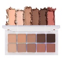 BINGBRUSH 10 Farger Brown Eye Shadow Pallet, Warm Toned High Pigmented Matte Eye Shadow, Naturlig nøytral Eye Shadow Ultimate Makeup Palett, Vibrant Make Up Pallets Kit