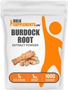 BulkSupplements.com Burdock Root Extract pulver - Burdock Root Supplement, Burdock Root Powder - Herbal Supplement, Glutenfri, 1000mg per servering, 5kg (11 lbs) (Pack of 5)