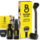 The Beard Club Derma Roller, Beard Growth Oil, Clensing Spray & Replacement Head - Microneedling Roller med 540 Titan Microneedles for ansikt, kropp og Scalp - Beard Roller med Sandalwood Beard Oil