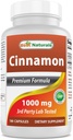 Best Naturals Cinnamon 2000 mg Ekvivalent med Chromium 400 mg per servering - Metabolisme støtte - 180 kapsler