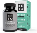 Perfekt keto eksogene ketoner Base BHB Supplement (60 kapsler) - Ketogen kosthold støtte vektkontroll, energi og fokus - Ketose Beta-hydroksybutyrat med (100 stk) keto strimler Bundle