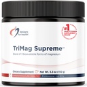Designs for Helse TriMag Supreme pulver - 300mg Triple Magnesium Drink - Kan støtte hjertehelse og energi - Magnesium Orotat, Glycerofosfat + Bisglicinate Chelate (30 Serveringer / 150g)