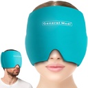 General Medi Hodepine & Migraine Ice Wrap Cap, Kald terapi Migraine Relief Hat, Hodepine Ice Hat Cold Compress, Flott for Puffy Eyes, Tension, Sinus & Stress Relief (Blue)