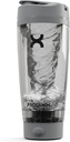Promixx PRO Shaker Flaske Ny versjon – Oppladbar, kraftig for glatte proteinshakes – inkluderer tilleggslagring, BPA gratis, 20oz Cup, Cool Gray