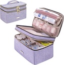 Medisin Oppbevaringsveske Pille Flaske Arrangør med bærbar liten Pouch Reise Medisinasjon Flaske Arrangør for Emergency Hjem Førstehjelpsboks Kit (Purple)