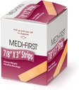 Medique produkter 61433 Ekstra tung vekt Latex Gratis Fleksibel Woven Strip Bandages, 7/8- tommers ved 3- tommers, 100 per boks