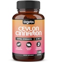 Ceylon kanelkapsler - Kombinert med Ginger Root og Turmeric Curcumin Supplement - 120 Vegan Capsules