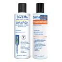 Eczema Shampoo & Conditioner (Combo Pack) - Flare Control Scalp & flake Relief Therapy som beskytter, Moisturizes, og reparerer huden av DermaSolve - barn og voksne - Steroid Gratis