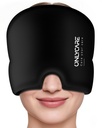 OnlyCare Migraine Relief Cap, Soothing Migraine Mask,Upgrad Odorless Gel Ice Head Wrap, Hot og Cold Therapy, FSA-HSA kvalifisert hodepine Ice Pack for strekk og stress (svart)