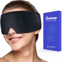 Omisleep Kjøle øyemaske, Myk kald søvnmaske for tørre øyne, Reusable Gel Eye Deksel Ice Pack, Kald kompressorterapi, Stye Eye Treatment, Hodepine, Mørke sirkler, Puffy øyne, Migraines Relief, Svart