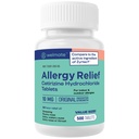 WELMATE - Allergi Relief - Cetirizine HCl 10 mg - 24-timers antihistamin - Ikke Drowsy - Sneezing - Runny Nese - kløende øyne & Throat - innendørs og utendørs Allergy Relief Tabletter - 500 tabletter