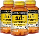 MASON NATURAL Eazzzy sove med magnesium og kamille - naturlig søvnhjelp, støtter en roligere hvilende søvn, 60 tabletter (pakke med 3)