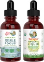 MaryRuth Organics Probiotic Supplement for kvinner Kids & Adrenal Helse & Focus Supplement, 2-Pack Bundle, Digestive & Gut Helse, Cortisol Helse, Stress Relief, Fokus Nootropic Brain Supplement