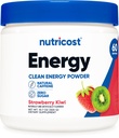 Nutricost Energi Complex (Strawberry Kiwi) (60 Services) - Clean Energy Powder, 300g Diett Supplement