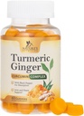 Turmeric Curcumin Supplement Gummies - 95% Curcuminoides med gurkemeie og ginger, svart pepper for beste absorpsjon, Naturens vegan felles støtte, ikke-GMO, Glutenfri, Tastig Peach Flavor - 60 Gummies