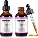 Kollagen for katter, Cat Collage flytende dråper med Biotin, MSM & Ginger Digestive & Immunity Support, Itch Relief, Hud & Coat og Joint Health, Cat Supplement 60ml -2pcs