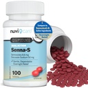 Senna Plus Laxative Stool Softener - Dokusat Natrium (50mg) Stool Softener med stimulerende Laxative Sennosider (8,6mg) - Sammenlign med Senokot-S for noen gangers parabol relief * (100 tabletter)